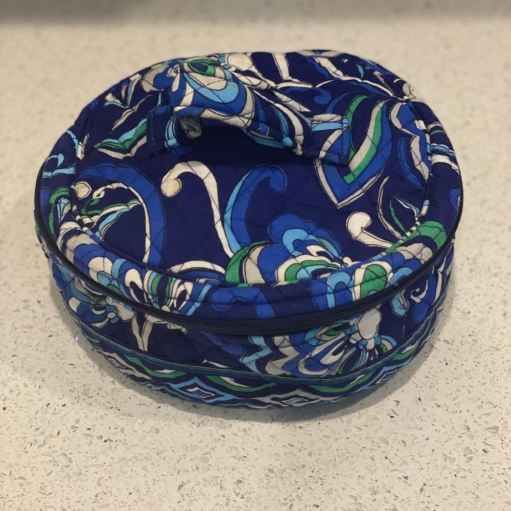 Vera Bradley Mediterranean Blue Large Cosmetic Bag